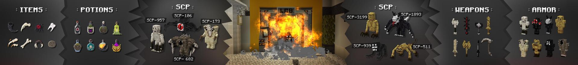 Panorama of the Minecraft Bedrock Marketplace product SCP created by Builders Horizon.