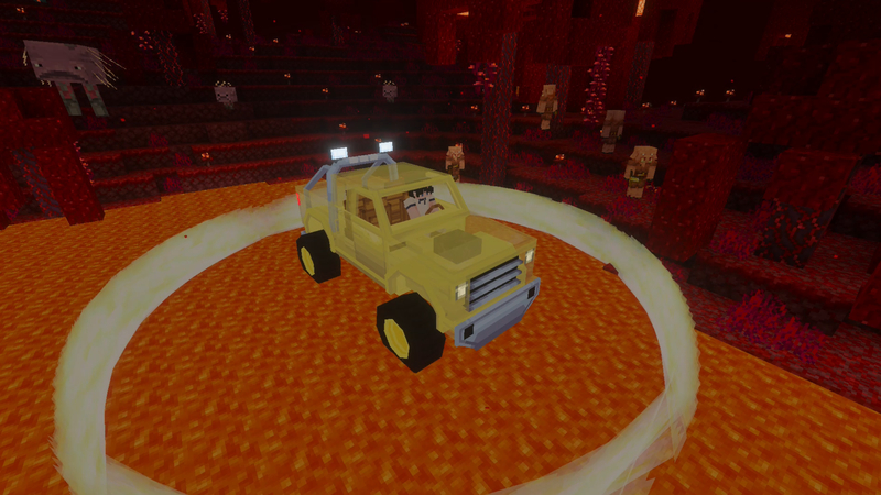 Screenshot of the Minecraft Bedrock Marketplace product Sulfur Cars created by Builders Horizon.