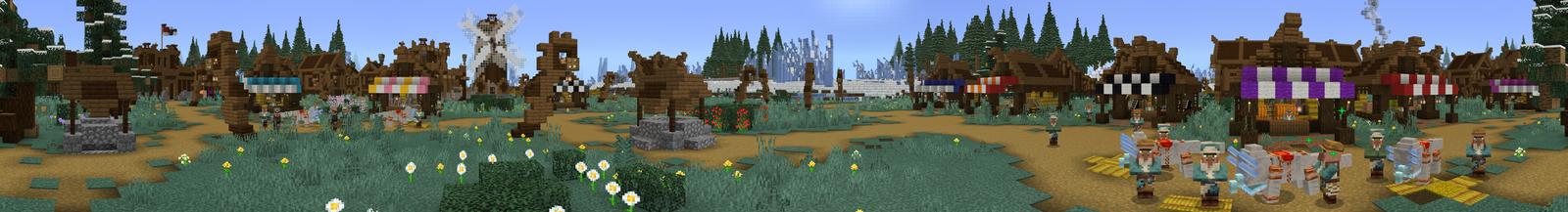 Panorama of the Minecraft Bedrock Marketplace product Viking Valley created by Builders Horizon.