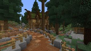 Screenshot of the Minecraft Bedrock Marketplace product Wood Crest created by Builders Horizon.