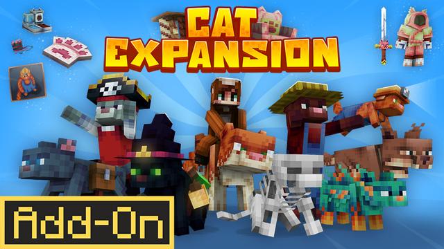 Thumbnail of the Minecraft Bedrock Marketplace product Cat Expansion Add-On created by Bunny Studios.