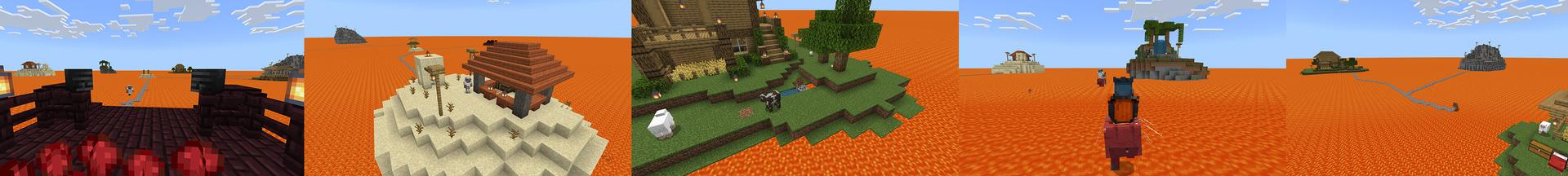 Panorama of the Minecraft Bedrock Marketplace product Lava Survival created by Bunny Studios.