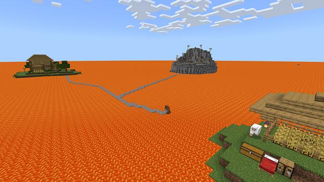 Screenshot of the Minecraft Bedrock Marketplace product Lava Survival created by Bunny Studios.