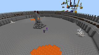 Screenshot of the Minecraft Bedrock Marketplace product Lucky Blocks War created by Bunny Studios.