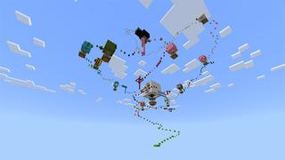 Screenshot of the Minecraft Bedrock Marketplace product Mobs Balloon Parkour created by Bunny Studios.