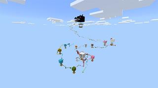 Screenshot of the Minecraft Bedrock Marketplace product Mobs Balloon Parkour created by Bunny Studios.