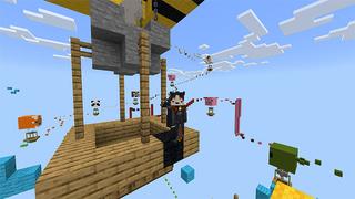 Screenshot of the Minecraft Bedrock Marketplace product Mobs Balloon Parkour created by Bunny Studios.