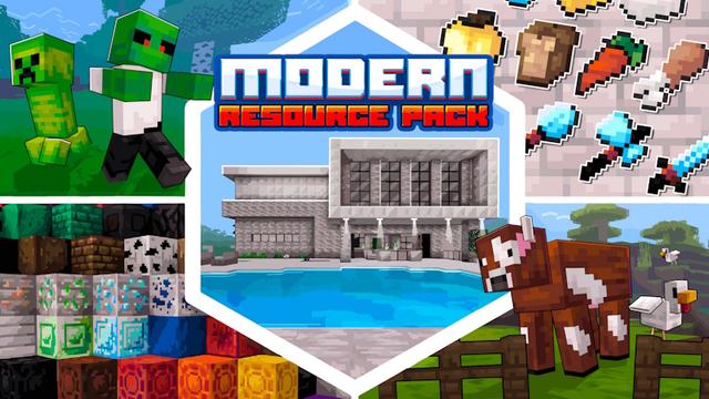 Thumbnail of the Minecraft Bedrock Marketplace product Modern Resource Pack created by Bunny Studios.
