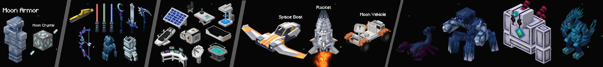 Panorama of the Minecraft Bedrock Marketplace product Mooncraft created by Bunny Studios.