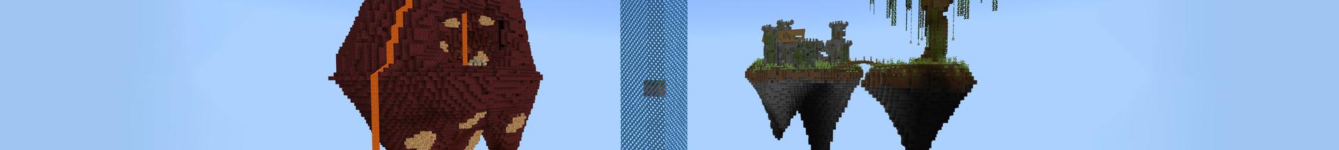 Panorama of the Minecraft Bedrock Marketplace product Oneblock Captive Survival created by Bunny Studios.