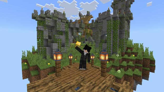 Screenshot of the Minecraft Bedrock Marketplace product Oneblock Captive Survival created by Bunny Studios.