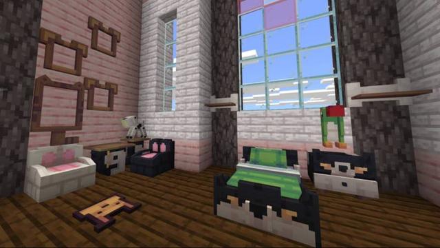 Screenshot of the Minecraft Bedrock Marketplace product Pet Furniture Add-On created by Bunny Studios.