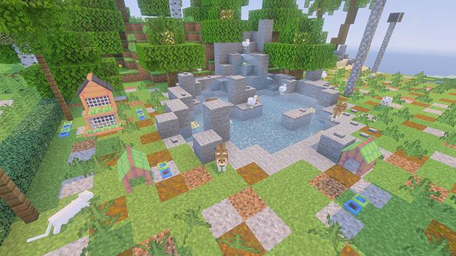 Screenshot of the Minecraft Bedrock Marketplace product Pet Furniture created by Bunny Studios.