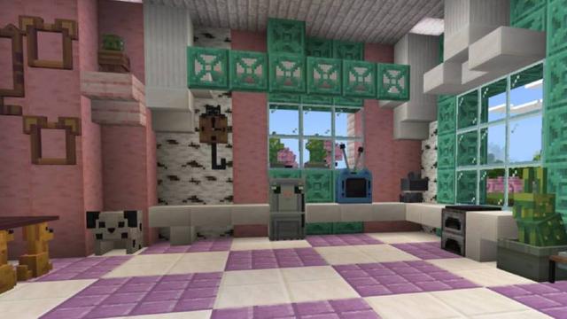 Screenshot of the Minecraft Bedrock Marketplace product Pet Furniture Add-On created by Bunny Studios.