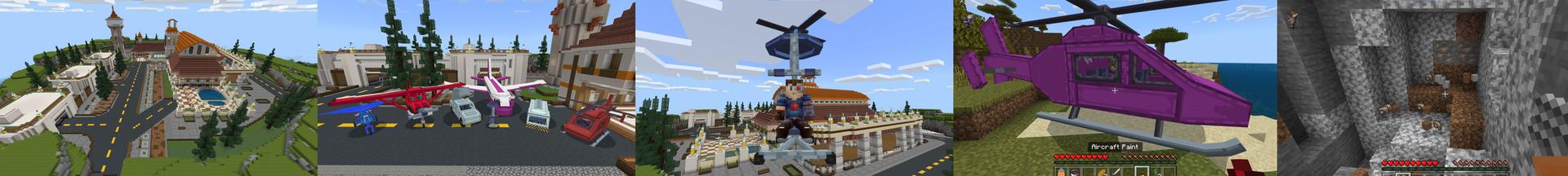 Panorama of the Minecraft Bedrock Marketplace product Plane Island created by Bunny Studios.
