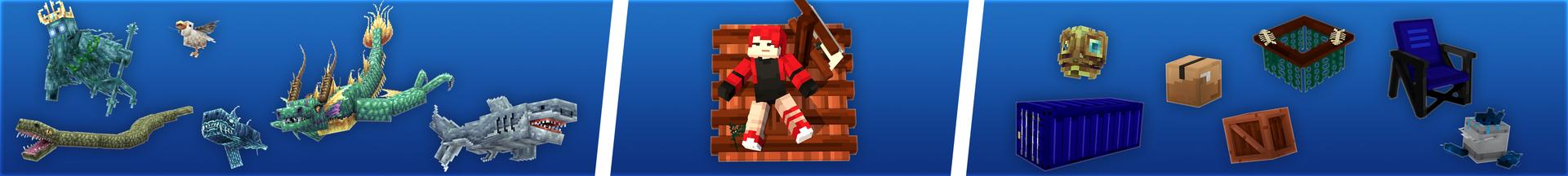 Panorama of the Minecraft Bedrock Marketplace product Survival on Container created by Bunny Studios.