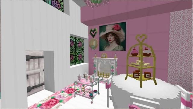 Screenshot of the Minecraft Bedrock Marketplace product Tea Party Add-On created by Bunny Studios.
