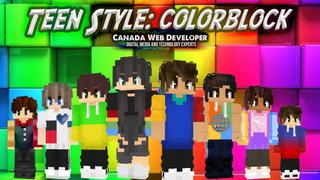 Thumbnail of the Minecraft Bedrock Marketplace product Teen Style: Colorblock created by CanadaWebDeveloper.