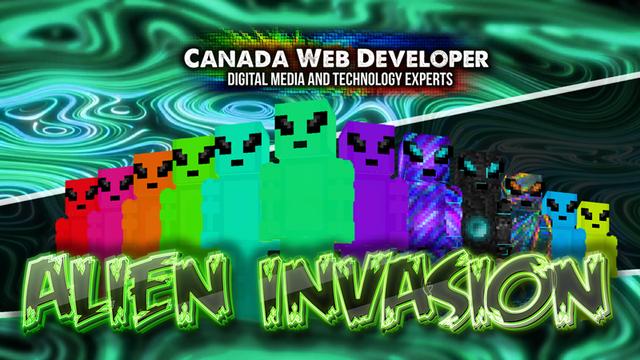 Thumbnail of the Minecraft Bedrock Marketplace product Alien Invasion created by CanadaWebDeveloper.