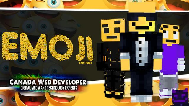 Thumbnail of the Minecraft Bedrock Marketplace product Emoji Skin Pack created by CanadaWebDeveloper.