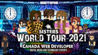 Thumbnail of the Minecraft Bedrock Marketplace product Sisters World Tour 2021 created by CanadaWebDeveloper.