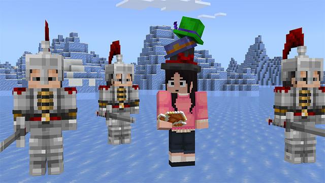 Screenshot of the Minecraft Bedrock Marketplace product Hats That Do Cool Stuff created by CaptainSparklez.