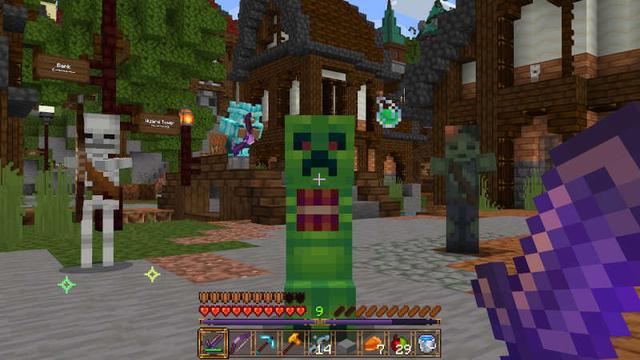 Screenshot of the Minecraft Bedrock Marketplace product Pacote de texturas Magic and Beyond created by CaptainSparklez.