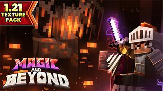 Thumbnail of the Minecraft Bedrock Marketplace product Magic and Beyond Texture Pack created by CaptainSparklez.
