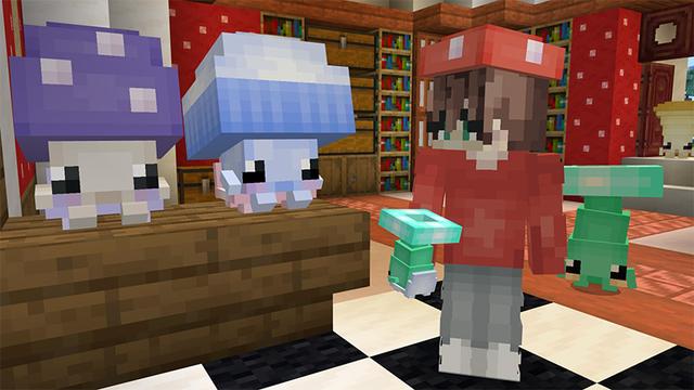 Screenshot of the Minecraft Bedrock Marketplace product Mushrooms Pets + created by CaptainSparklez.