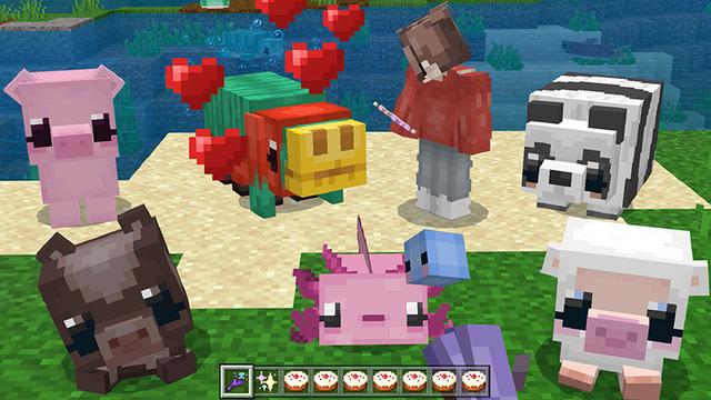 Screenshot of the Minecraft Bedrock Marketplace product Plushie Pets created by CaptainSparklez.