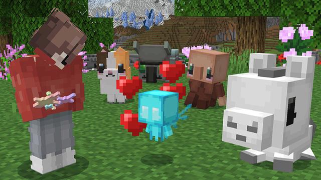 Screenshot of the Minecraft Bedrock Marketplace product Plushie Pets created by CaptainSparklez.