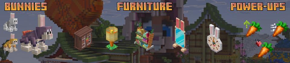 Panorama of the Minecraft Bedrock Marketplace product Bunny House created by Carper Creative.