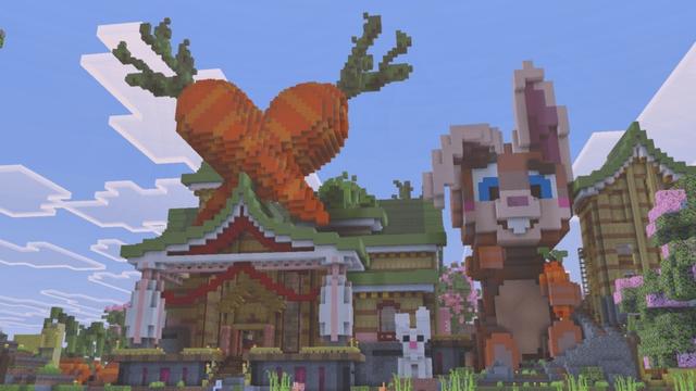 Screenshot of the Minecraft Bedrock Marketplace product Bunny House created by Carper Creative.