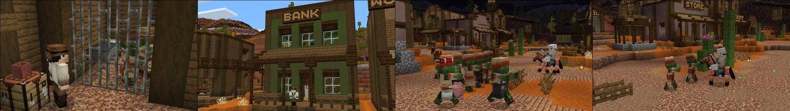 Panorama of the Minecraft Bedrock Marketplace product Cowboy Survival created by Carper Creative.