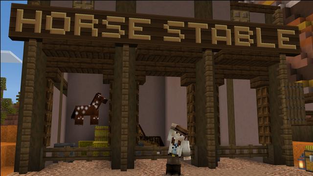 Screenshot of the Minecraft Bedrock Marketplace product Cowboy Survival created by Carper Creative.