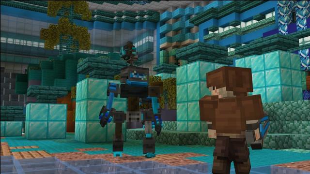 Screenshot of the Minecraft Bedrock Marketplace product Cyber Battle Arena created by Carper Creative.