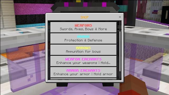Screenshot of the Minecraft Bedrock Marketplace product Cyber Battle Arena created by Carper Creative.