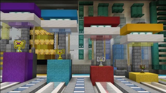Screenshot of the Minecraft Bedrock Marketplace product Cyber Battle Arena created by Carper Creative.