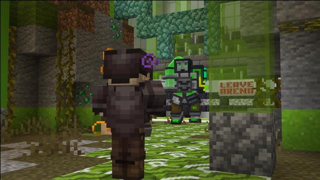 Screenshot of the Minecraft Bedrock Marketplace product Cyber Battle Arena created by Carper Creative.