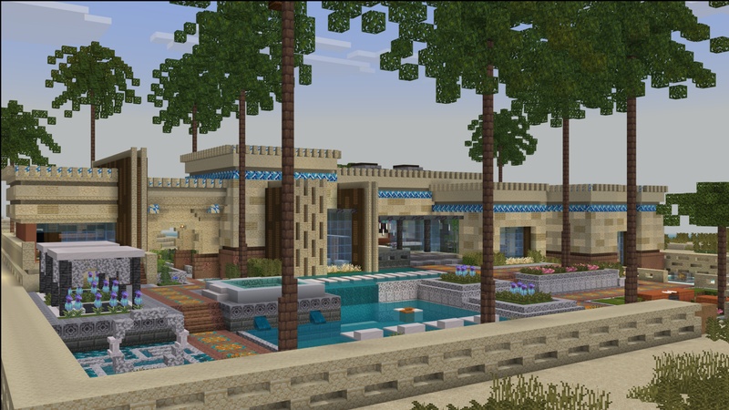 Screenshot of the Minecraft Bedrock Marketplace product Desert Oasis House created by Carper Creative.
