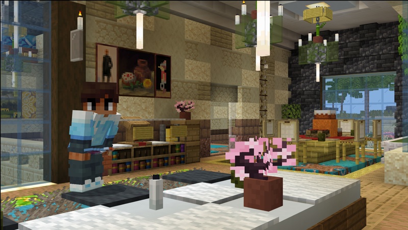 Screenshot of the Minecraft Bedrock Marketplace product Desert Oasis House created by Carper Creative.