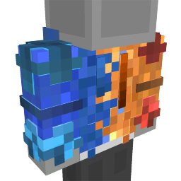 Thumbnail of the Minecraft Bedrock Marketplace product Fire & Water Hoodie created by Carper Creative.