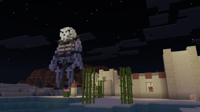 Screenshot of the Minecraft Bedrock Marketplace product Horror Structures Add-On created by Carper Creative.