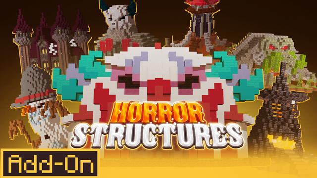 Thumbnail of the Minecraft Bedrock Marketplace product Horror Structures Add-On created by Carper Creative.