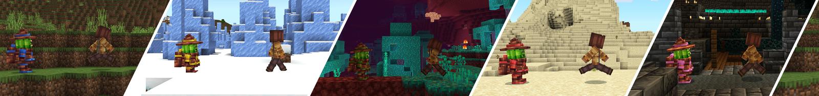 Panorama of the Minecraft Bedrock Marketplace product Isekai Buddy: Juss the Cacta created by Carper Creative.