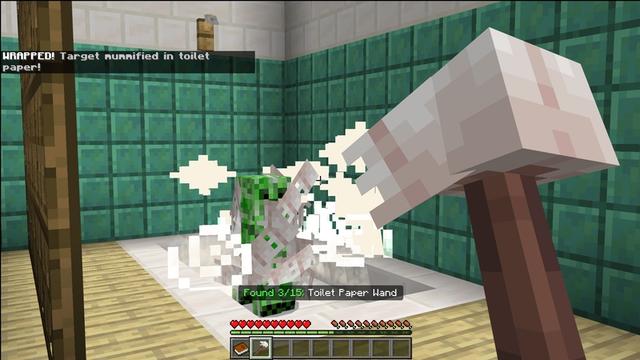 Screenshot of the Minecraft Bedrock Marketplace product Meme Weapons v1.1 created by Carper Creative.