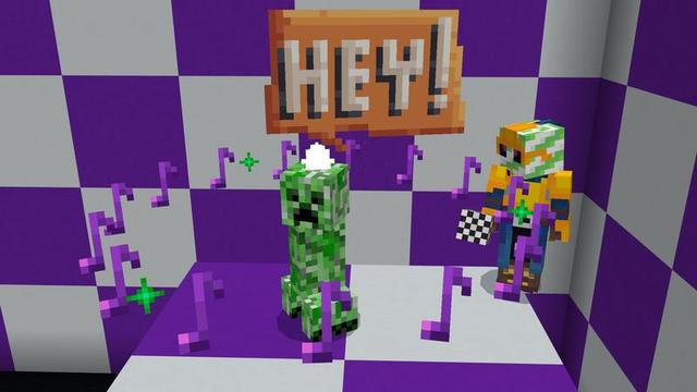 Screenshot of the Minecraft Bedrock Marketplace product Meme Weapons created by Carper Creative.