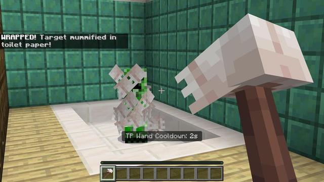 Screenshot of the Minecraft Bedrock Marketplace product Meme Weapons created by Carper Creative.