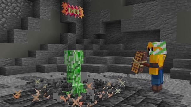 Screenshot of the Minecraft Bedrock Marketplace product Meme Weapons created by Carper Creative.