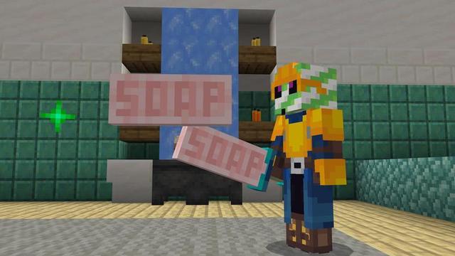 Screenshot of the Minecraft Bedrock Marketplace product Meme Weapons created by Carper Creative.